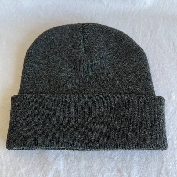 Charcoal gray beanie hat - Picture 2 of 4
